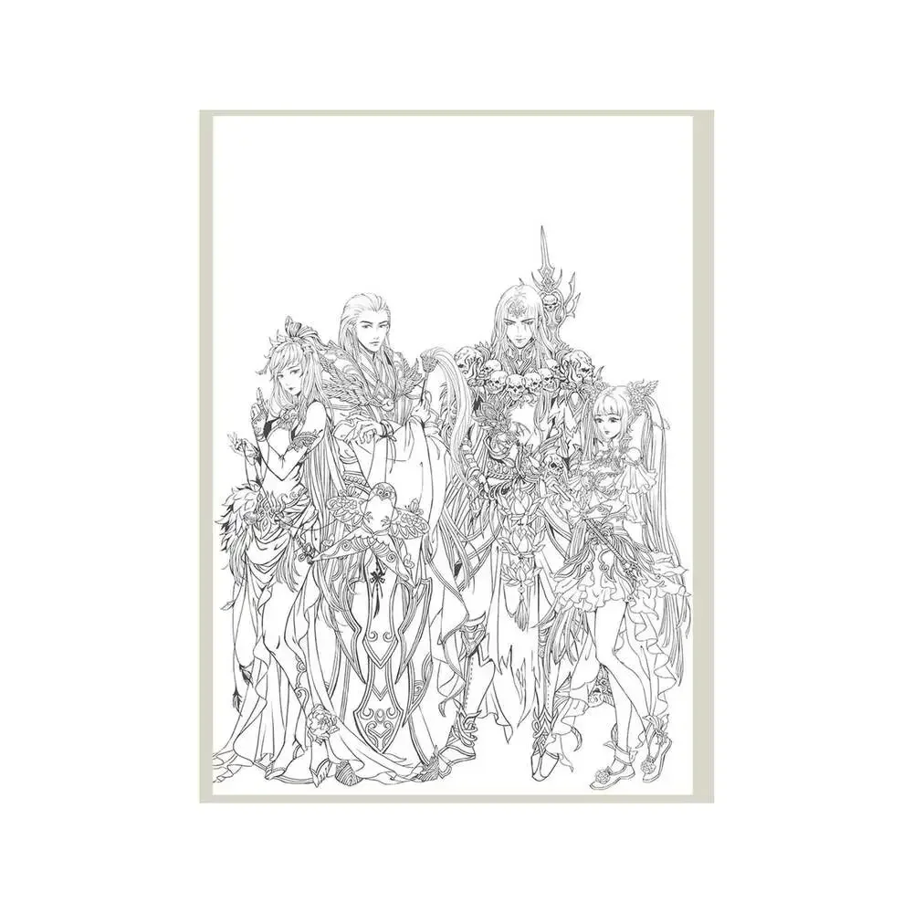 Set of 2 Color by Gu Ge Li Chinese Ancient Style Coloring Book Jian